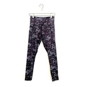 Zyia High Rise Camo Print Pocket Leggings 25” Inseam Size 2 Workout Athletic Gym